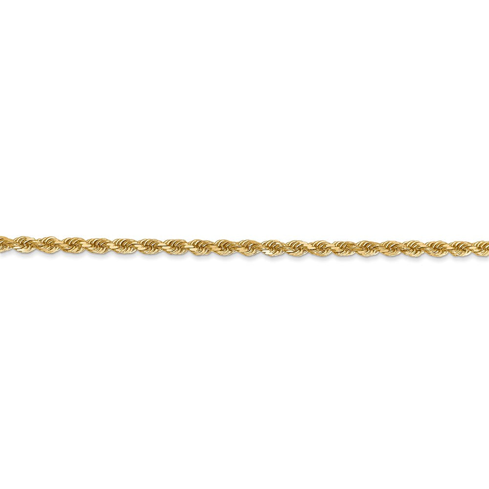 14k 2.25mm  Diamond-cut Rope Chain