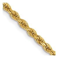 Thumbnail for 14k 2.25mm  Diamond-cut Rope Chain