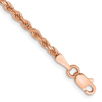 Thumbnail for 14k Rose Gold 2.25mm D/C Rope with Lobster Clasp Chain