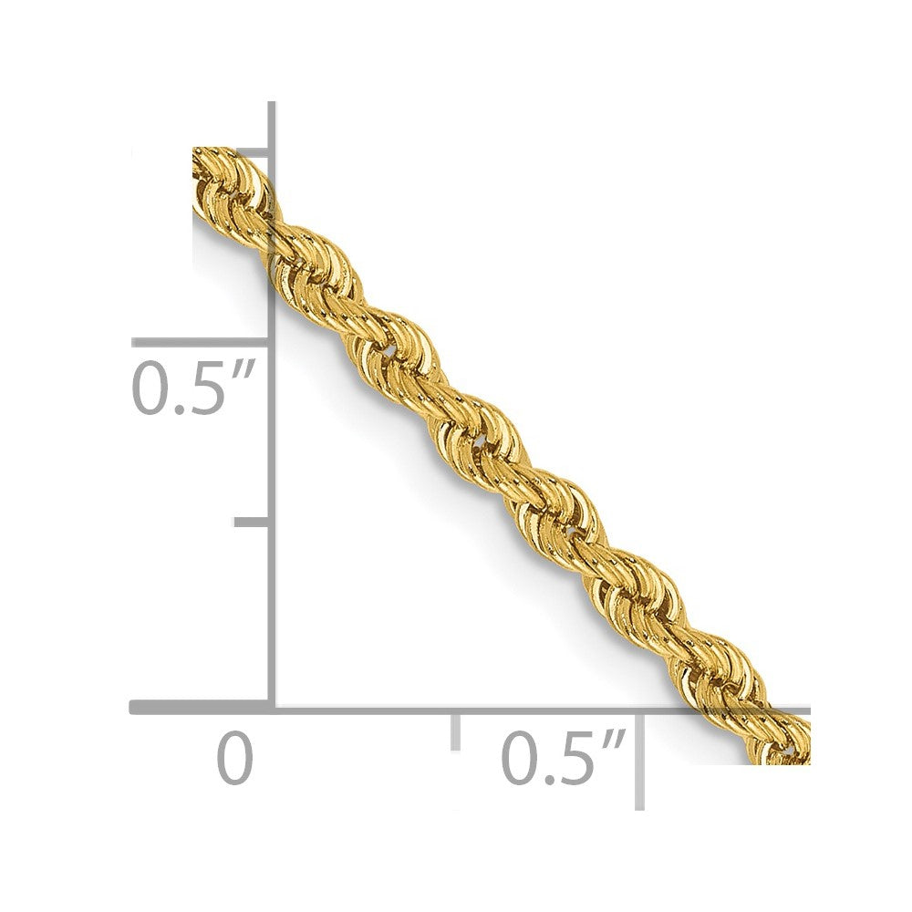 14k 2.5mm Regular Rope Chain