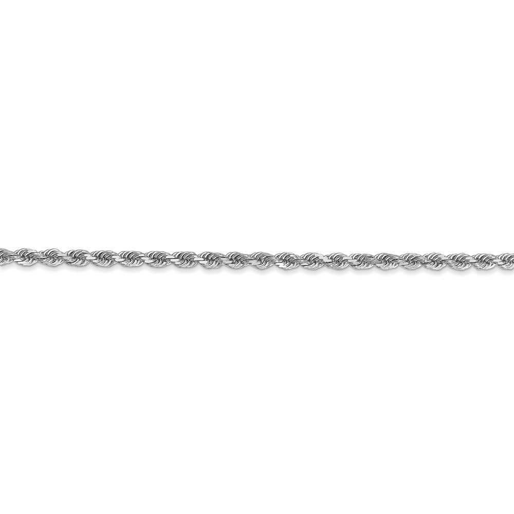 14k White Gold 2.25mm D/C Rope with Lobster Clasp Chain