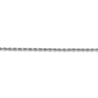 Thumbnail for 14k White Gold 2.25mm D/C Rope with Lobster Clasp Chain