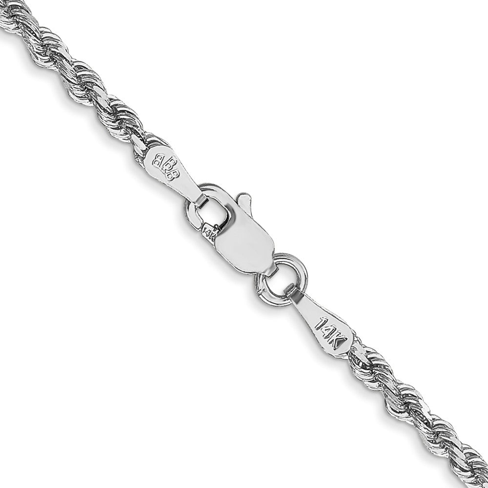 14k White Gold 2.25mm D/C Rope with Lobster Clasp Chain