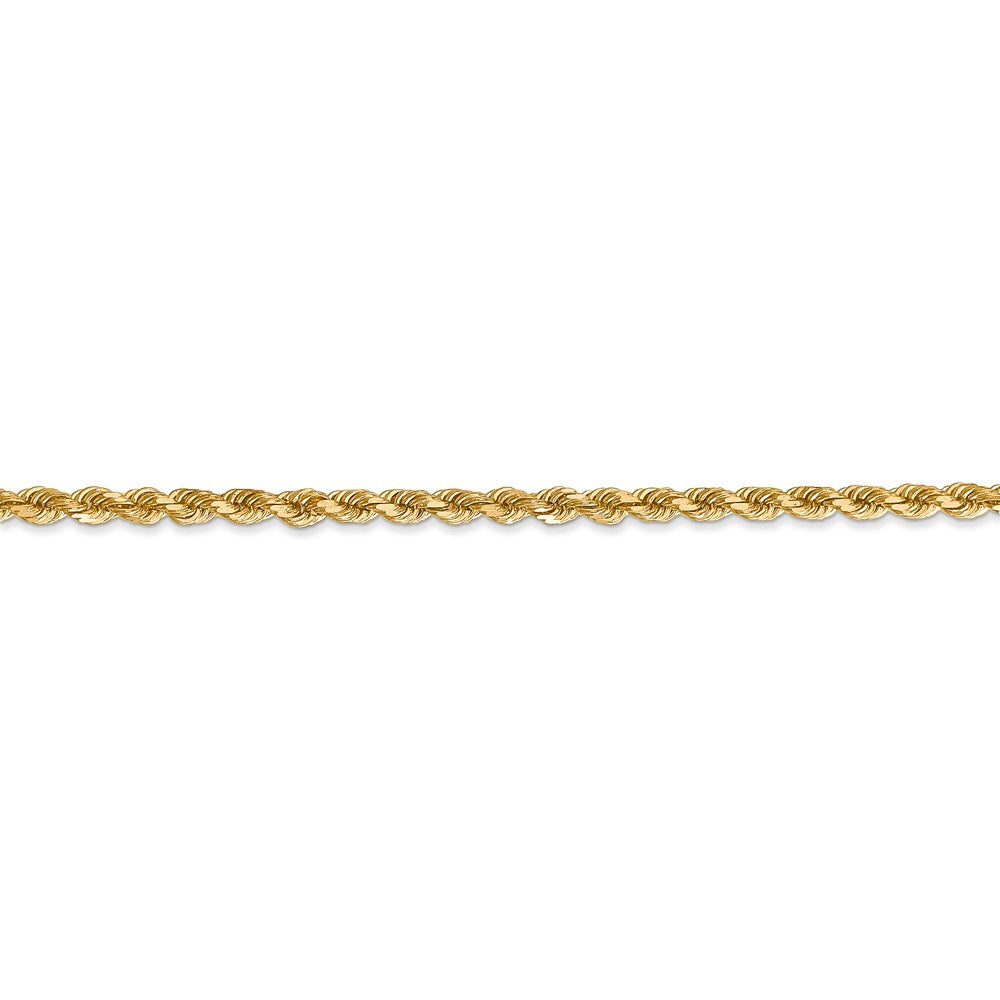 14k 2.75mm Diamond-cut Rope with Lobster Clasp Chain