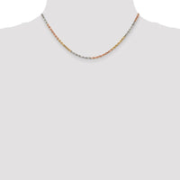 Thumbnail for 14k Tri-Color 2.9mm D/C Rope Chain