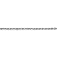 Thumbnail for 14k White Gold 2.75mm D/C Rope with Lobster Clasp Chain