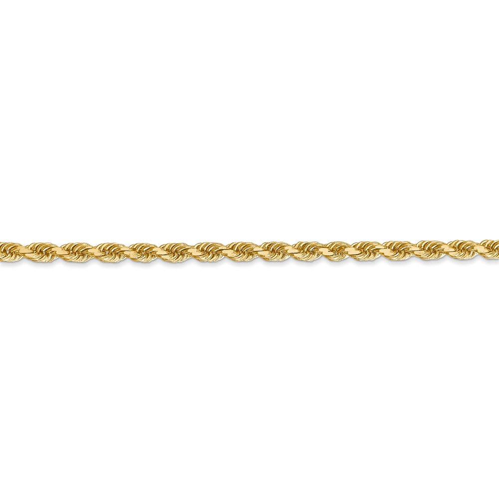 14k 3mm D/C Rope with Lobster Clasp Chain