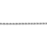 Thumbnail for 14k White Gold 3mm D/C Rope with Lobster Clasp Chain