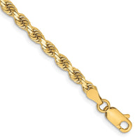 Thumbnail for 14k 3.25mm D/C Rope with Lobster Clasp Chain