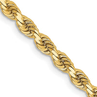 Thumbnail for 14k 3.25mm D/C Rope with Lobster Clasp Chain
