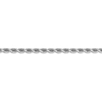Thumbnail for 14k White Gold 3.5mm D/C Rope with Lobster Clasp Chain