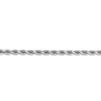 Thumbnail for 14k White Gold 4mm D/C Rope with Lobster Clasp Chain