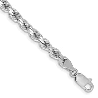 Thumbnail for 14k White Gold 4.25mm D/C Rope with Lobster Clasp Chain