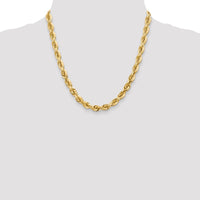 Thumbnail for 14K 7mm  D/C Rope with Fancy Lobster Clasp Chain