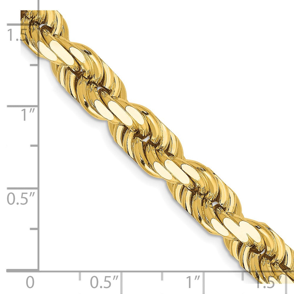 14K 8mm  D/C Rope with Fancy Lobster Clasp Chain