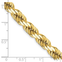 Thumbnail for 14K 8mm  D/C Rope with Fancy Lobster Clasp Chain