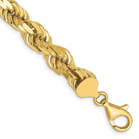 Thumbnail for 14K 8mm  D/C Rope with Fancy Lobster Clasp Chain