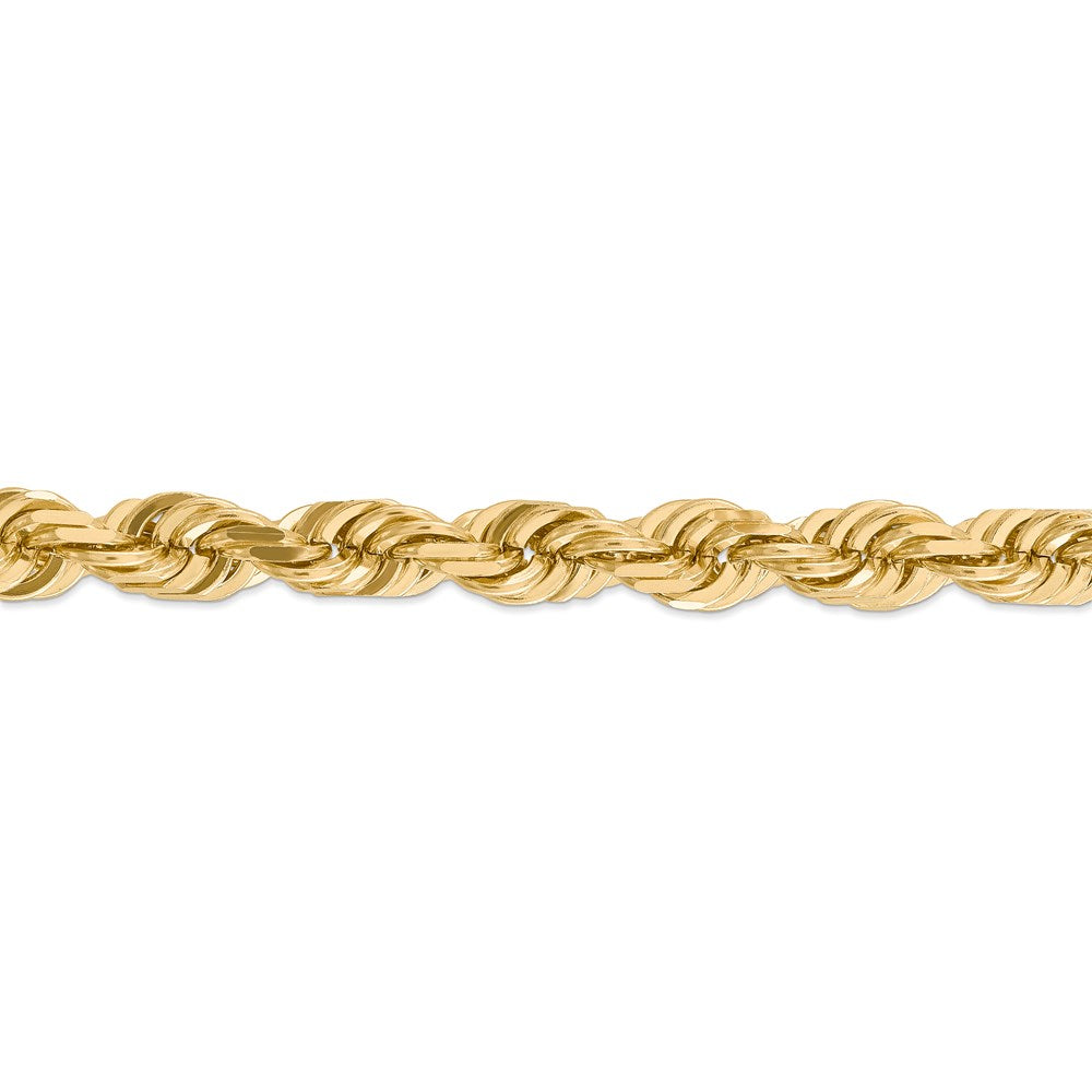 14K 10mm  D/C Rope with Fancy Lobster Clasp Chain