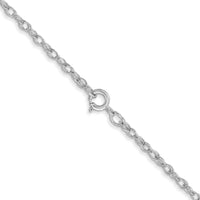 Thumbnail for 14K White Gold 1.35mm Carded Cable Rope Chain