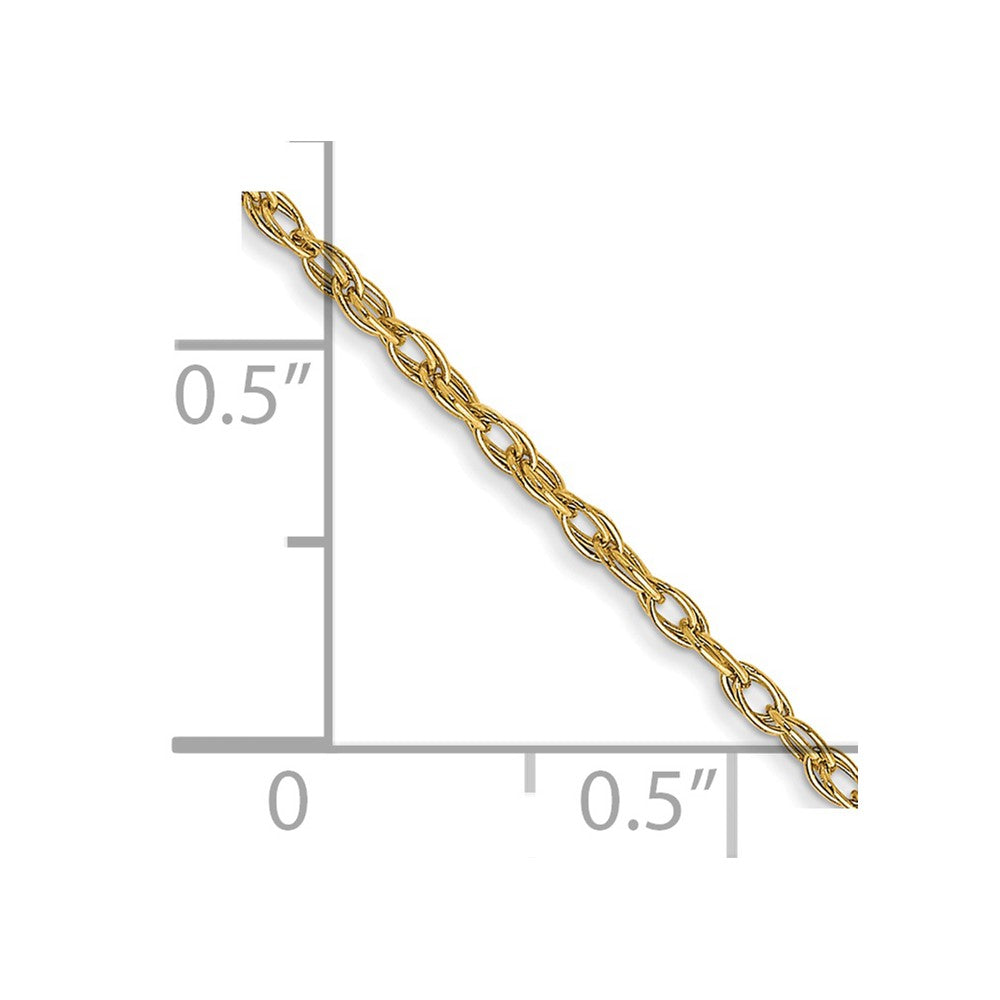 14K 1.35mm Carded Cable Rope Chain