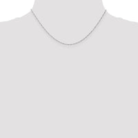 Thumbnail for 14k White Gold 1mm Carded Singapore Chain