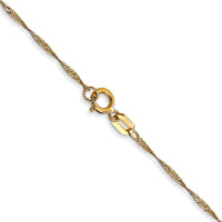 Thumbnail for 14k 1mm Carded Singapore Chain
