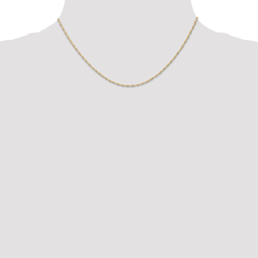 14k 1mm Carded Singapore Chain