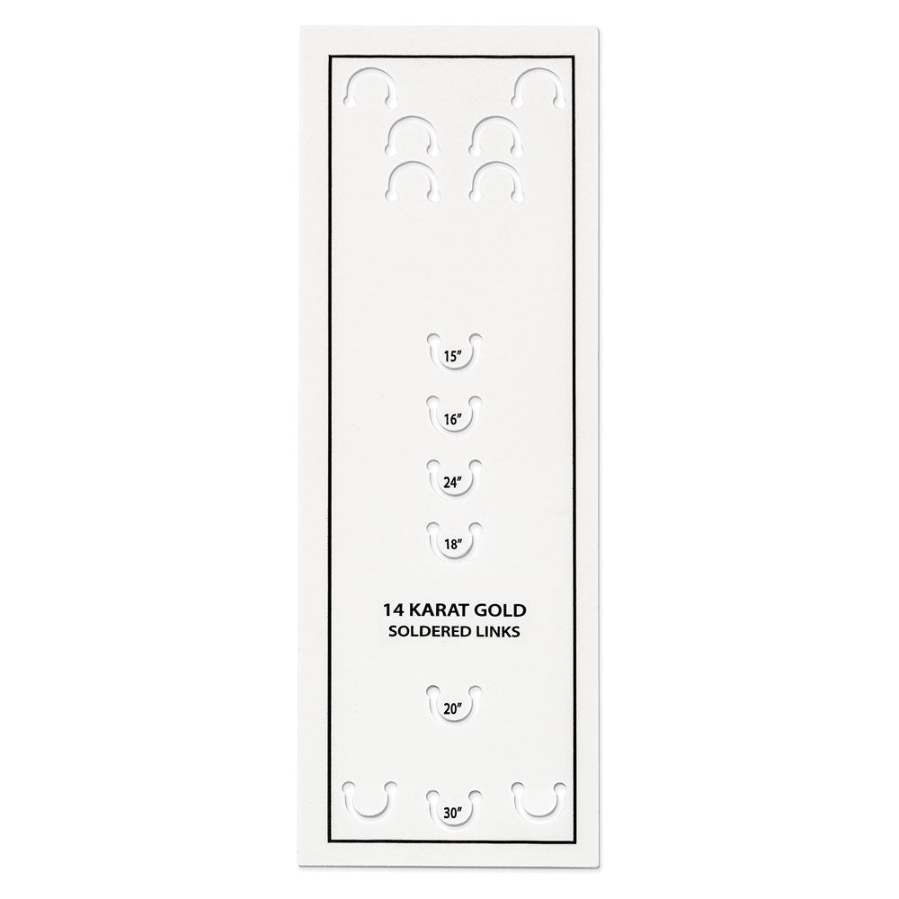 14k .5 mm Carded Cable Rope Chain