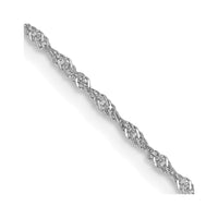 Thumbnail for 18K Leslie's WG 1.1mm Singapore Chain