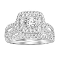 Thumbnail for LADIES BRIDAL RING SET 1 CT ROUND DIAMOND 14K YELLOW GOLD
