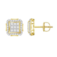 Thumbnail for MEN'S EARRINGS 1/6 CT ROUND DIAMOND 10K YELLOW GOLD