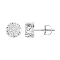 Thumbnail for MEN'S EARRINGS 1/6 CT ROUND DIAMOND 10K WHITE GOLD