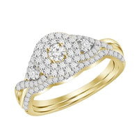 Thumbnail for LADIES BRIDAL RING SET 3/4 CT ROUND DIAMOND 14K YELLOW GOLD