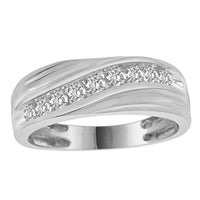 Thumbnail for MEN'S BAND 1/2 CT ROUND DIAMOND 10K WHITE GOLD