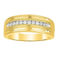 Thumbnail for MEN'S BAND 1/2 CT ROUND DIAMOND 10K YELLOW GOLD