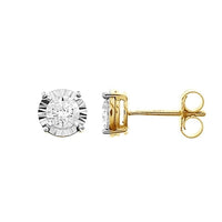 Thumbnail for LADIES EARRING 1/2 CT ROUND DIAMOND 10K YELLOW GOLD