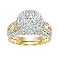 Thumbnail for LADIES BRIDAL RING SET 1 CT ROUND DIAMOND 14K ROSE GOLD