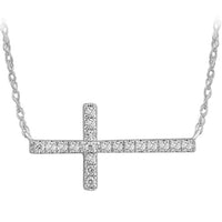 Thumbnail for LADIES NECKLACE 1/10 CT ROUND DIAMOND 10K WHITE GOLD