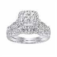 Thumbnail for LADIES BRIDAL RING 1/2 CT ROUND DIAMOND 10K WHITE GOLD