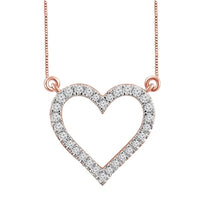 Thumbnail for LADIES NECKLACE 1/6 CT ROUND DIAMOND 10K ROSE GOLD