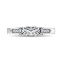 Thumbnail for 10K White Gold 1/2 Ct.Tw. Diamond Three Stone Ring