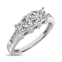 Thumbnail for 10K White Gold 1/2 Ct.Tw. Diamond Three Stone Ring