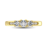 Thumbnail for 10K Yellow Gold 1/2 Ct.Tw. Diamond Three Stone Ring