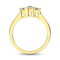 Thumbnail for 10K Yellow Gold 1/2 Ct.Tw. Diamond Three Stone Ring
