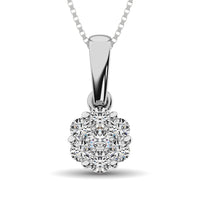 Thumbnail for 14K White Gold 1/2 Ct.Tw. Diamond Flower Pendant
