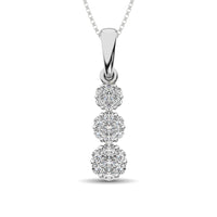 Thumbnail for 14K White Gold 1/2 Ct.Tw. Diamond Flower Pendant