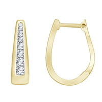 Thumbnail for LADIES HOOPS 1/2 CT ROUND DIAMOND 10K YELLOW GOLD