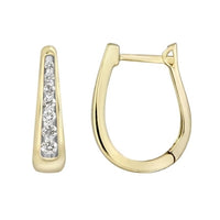 Thumbnail for LADIES HOOPS 1 CT ROUND DIAMOND 10K YELLOW GOLD