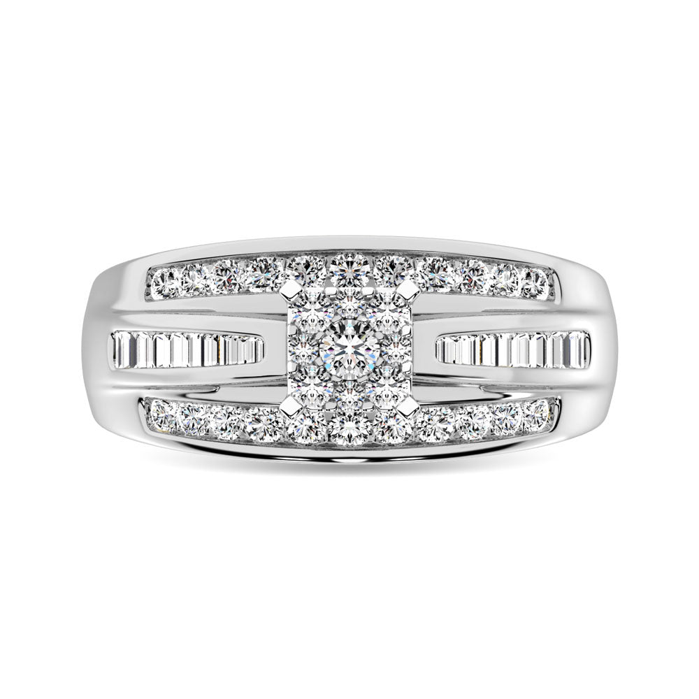 10K White Gold 2 Ct.Tw Diamond Engagement Invisible Ring