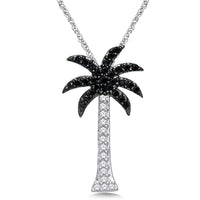 Thumbnail for 14K White Gold 1/4 Ct.Tw. Diamond Palm Tree Pendant